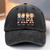 All Love, All Papa - Family Personalized Custom Vintage Washed Denim Baseball Cap - Father's Day, Gift For Dad