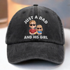 Meilleurs amis depuis le premier jour - Casquette de baseball en denim délavé vintage personnalisée pour la famille - Cadeau pour la fête des pères