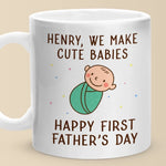 Love, Snuggles And Memories - Family Personalized Custom Mug - Father's Day, Baby Shower Gift, Gift For New Dads, Dad, Baby