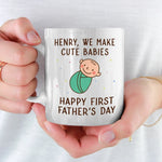 Love, Snuggles And Memories - Family Personalized Custom Mug - Father's Day, Baby Shower Gift, Gift For New Dads, Dad, Baby