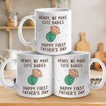 Love, Snuggles And Memories - Family Personalized Custom Mug - Father's Day, Baby Shower Gift, Gift For New Dads, Dad, Baby