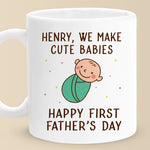 Love, Snuggles And Memories - Family Personalized Custom Mug - Father's Day, Baby Shower Gift, Gift For New Dads, Dad, Baby