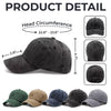 Hands Down, World's Best Dad - Family Personalized Custom Vintage Washed Denim Baseball Cap - Father's Day, Gift For Dad, Grandpa, Family Members