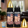 Bonded By Blood, United By Love - Family Personalized Custom Bullet Tumbler - Father's Day, Gift For Dad, Grandpa