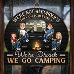 Camp, Chill, Repeat - Camping Personalized Custom Shaped Home Decor Wood Sign - House Warming Gift For Best Friends, BFF, Camping Lovers