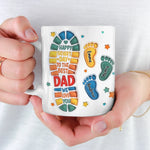 Following In Your Footsteps - Family Personalized Custom 3D Inflated Effect Printed Mug - Father's Day, Gift For Dad, Grandpa