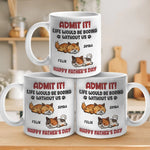 Forever Grateful To Call You Mine - Cat Personalized Custom 3D Inflated Effect Printed Mug - Father's Day,  Gift For Dad, Cat Lovers, Pet Owners