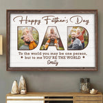 Custom Photo You Make Our World Complete - Family Personalized Custom Horizontal Poster - Father's Day, Gift For Dad, Grandpa