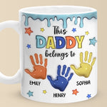 Little Hands, Big Love - Family Personalized Custom 3D Inflated Effect Printed Mug - Father's Day, Gift For Dad, Grandpa