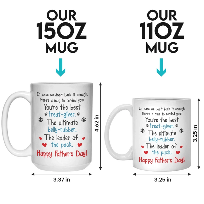 Happiness Has Four Paws - Dog Personalized Custom Mug - Father's Day, Gift For Pet Owners, Pet Lovers