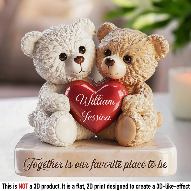 Love Cuddled Up In One Hug - Couple Personalized Custom Acrylic Plaque Custom Shape - Gift For Couple