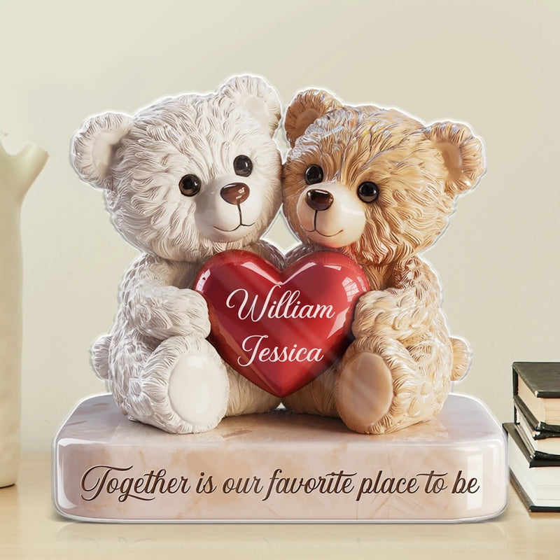 Love Cuddled Up In One Hug - Couple Personalized Custom Acrylic Plaque Custom Shape - Gift For Couple