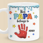 Little Hands, Big Love - Family Personalized Custom 3D Inflated Effect Printed Mug - Father's Day, Gift For Dad, Grandpa