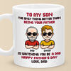 Tasse personnalisée Père Fils Équipe Pour Toujours - Fête des Pères, Cadeau pour Fils