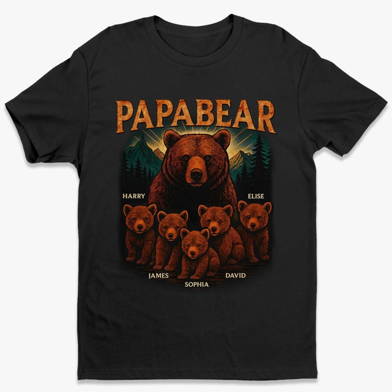 Protected By Papa Bear - Family Personalized Custom Unisex T-shirt, Premium T-shirt, Hoodie - Father's Day, Gift For Dad, Grandpa