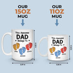 Walking Through Life With Dad - Family Personalized Custom 3D Inflated Effect Printed Mug - Father's Day, Gift For Dad, Grandpa