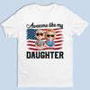 Papa, propulsé par ma fille - T-shirt unisexe personnalisé pour la famille, t-shirt premium, sweat à capuche - Fête des pères, cadeau pour papa