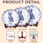 Whispers Of Love In Blue - Dog Personalized Custom Ceramic Plate - Father's Day, Gift For Dog Lovers, Dad, Grandpa