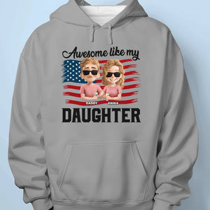 Papa, propulsé par ma fille - T-shirt unisexe personnalisé pour la famille, t-shirt premium, sweat à capuche - Fête des pères, cadeau pour papa