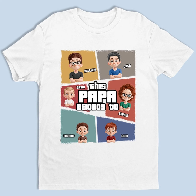 The Reason Papa Smiles - Family Personalized Custom Unisex T-shirt, Premium T-shirt, Hoodie -  Father's Day, Gift For Dad, Grandpa