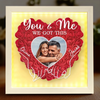 Photo personnalisée avec vous, tout est douillet - Boîte à fleurs personnalisée avec LED pour couple - Cadeau pour mari et femme, anniversaire