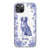 Élégance en fleurs, amour en fourrure – Coque de téléphone transparente personnalisée pour chien – Cadeau pour propriétaires et amoureux des animaux