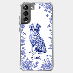 Élégance en fleurs, amour en fourrure – Coque de téléphone transparente personnalisée pour chien – Cadeau pour propriétaires et amoureux des animaux