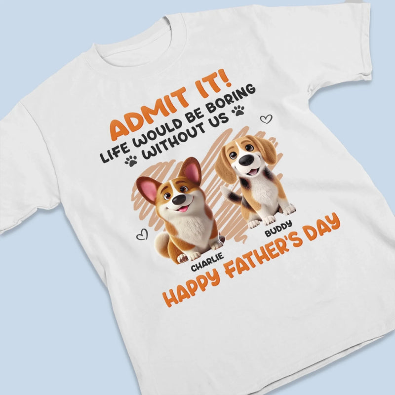 I Ruff You - Dog Personalized Custom Unisex T-shirt, Premium T-shirt, Hoodie - Father's Day,  Gift For Dad, Dog Lovers