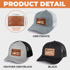 Best Papa Ever - Family Personalized Custom Leather Patch Hat - Gift For Dad, Grandpa