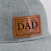 My Incomparable Dad - Family Personalized Custom Leather Patch Hat - Gift For Dad, Grandpa