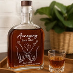 Together Forever - Couple Personalized Custom Whiskey Bottle - Gift For Husband Wife, Anniversary