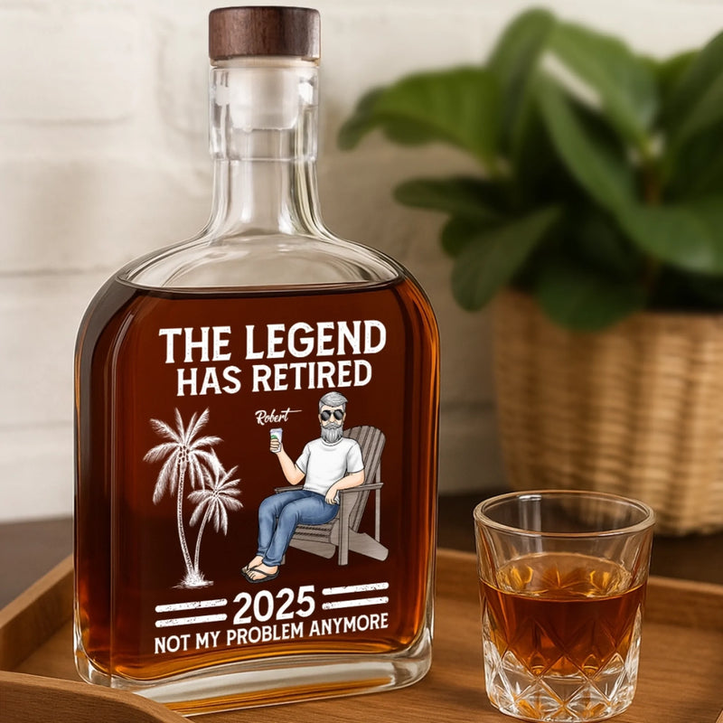 No More Alarm Clocks - Coworker Personalized Custom Whiskey Bottle - Appreciation, Retirement Gift For Coworkers, Work Friends, Colleagues