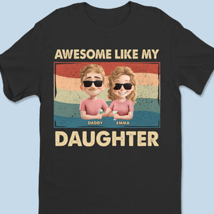 Papa fier d'une fille géniale - T-shirt unisexe personnalisé pour la famille, t-shirt premium, sweat à capuche - Fête des pères, cadeau pour papa