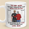 Meilleur fils, meilleur papa ! Mug personnalisé avec effet gonflable en 3D pour la famille ! Cadeau pour la fête des pères.
