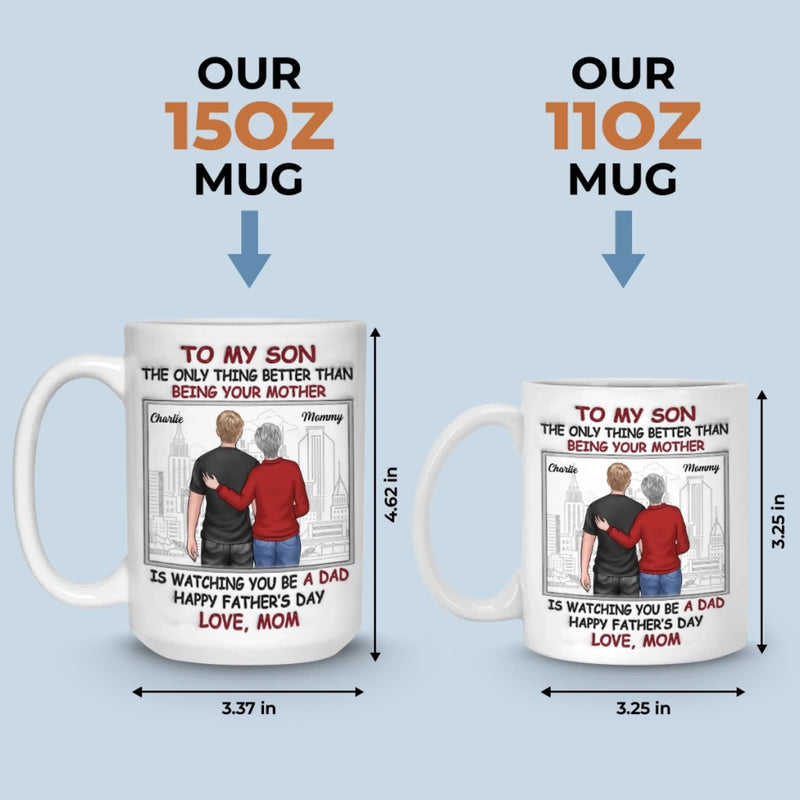 Best Son Best Dad - Family Personalized Custom 3D Inflated Effect Printed Mug - Father's Day, Gift For Son, New Dads