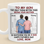 Best Son Best Dad - Family Personalized Custom 3D Inflated Effect Printed Mug - Father's Day, Gift For Son, New Dads