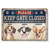 Escape Artists At Work - Dog Personalized Custom Home Decor Metal Sign - Father's Day, House Warming Gift For Pet Owners, Pet Lovers