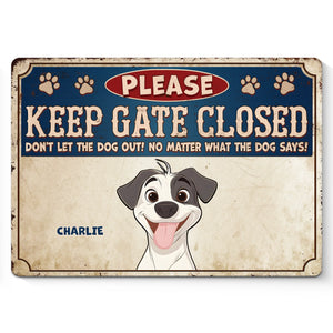 Escape Artists At Work - Plaque en métal personnalisée pour chien - Cadeau de pendaison de crémaillère pour la fête des pères et les amoureux des animaux