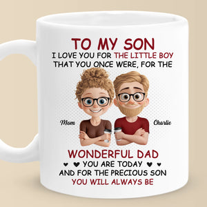 Je vois les meilleures parties de moi en toi - Mug personnalisé pour la famille - Fête des pères, cadeau pour fils