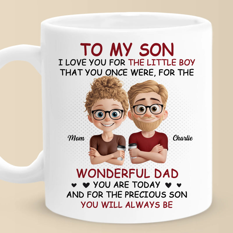 I See The Best Parts Of Me In You - Family Personalized Custom Mug - Father's Day, Gift For Son