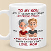 Je vois les meilleures parties de moi en toi - Mug personnalisé pour la famille - Fête des pères, cadeau pour fils