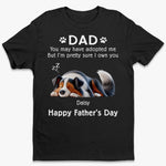 Owned By Paws, Ruled By Love - Dog Personalized Custom Unisex T-shirt, Premium T-shirt, Hoodie - Father's Day, Gift For Dad, Dog Lovers
