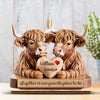 Together Is Our Favorite Place To Be - Couple Personalized Custom Shaped 2-Layered Wooden Plaque With Flat Stand - House Warming Gift For Husband Wife, Anniversary