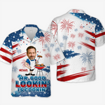 Custom Photo Mr. Good Lookin' Is Cookin' - Family Personalized Custom Unisex Tropical Hawaiian Aloha Shirt - Summer Vacation Gift, Gift For Dad, Grandpa, Husband