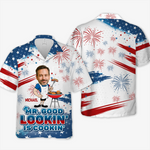 Custom Photo Mr. Good Lookin' Is Cookin' - Family Personalized Custom Unisex Tropical Hawaiian Aloha Shirt - Summer Vacation Gift, Gift For Dad, Grandpa, Husband