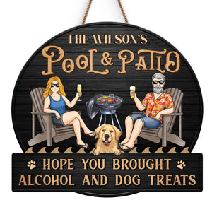 Boissons fraîches, ambiance chaleureuse - Panneau en bois personnalisé pour couple - Cadeau de pendaison de crémaillère pour couple, anniversaire, propriétaires d'animaux, amoureux des animaux