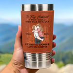 You’re My Always And Forever - Couple Personalized Custom Printed Leather Tumbler - Gift For Husband, Wife, Couple