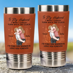 You’re My Always And Forever - Couple Personalized Custom Printed Leather Tumbler - Gift For Husband, Wife, Couple