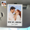 Photo personnalisée d'un road trip amoureux, chaque jour - Clip de pare-soleil de voiture personnalisé en acrylique pour couple - Cadeau pour mari et femme, anniversaire