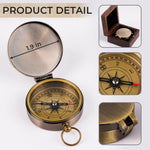 Custom Photo Love Rides With You - Couple Personalized Custom Compass - Gift For Husband Wife, Anniversary